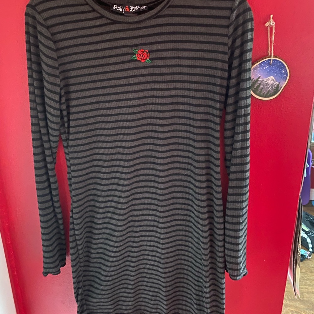 Polly & Esther Striped Bodycon Dress